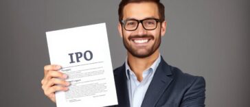 A businessman is holding a document labeled